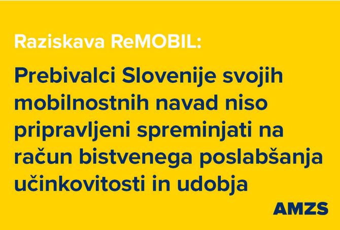 Raziskava ReMOBIL nakazuje rešitev slovenskih mobilnostnih izzivov