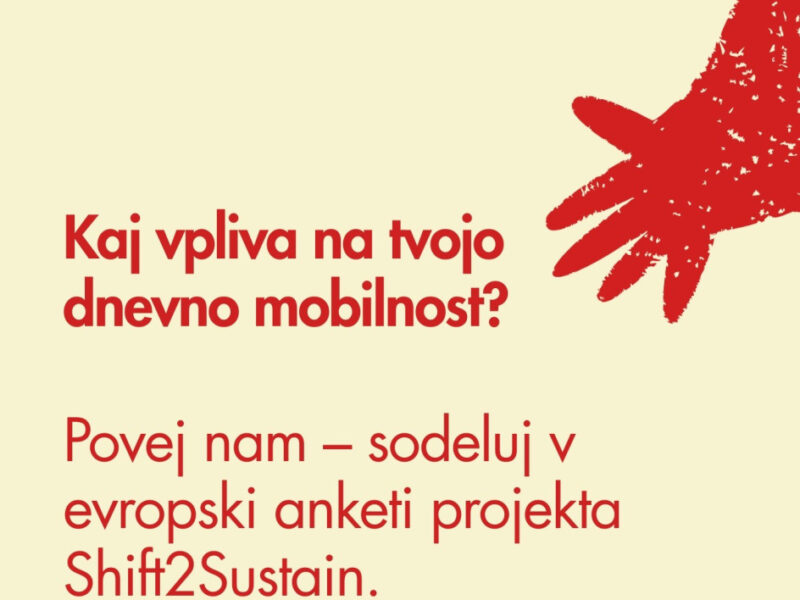 Vabilo k sodelovanju v anketi o dnevni mobilnosti projekta Shift2Sustain
