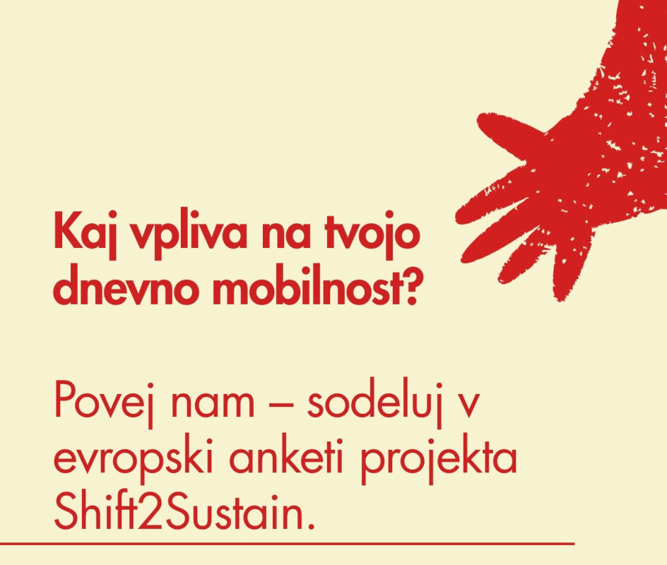 Vabilo k sodelovanju v anketi o dnevni mobilnosti projekta Shift2Sustain