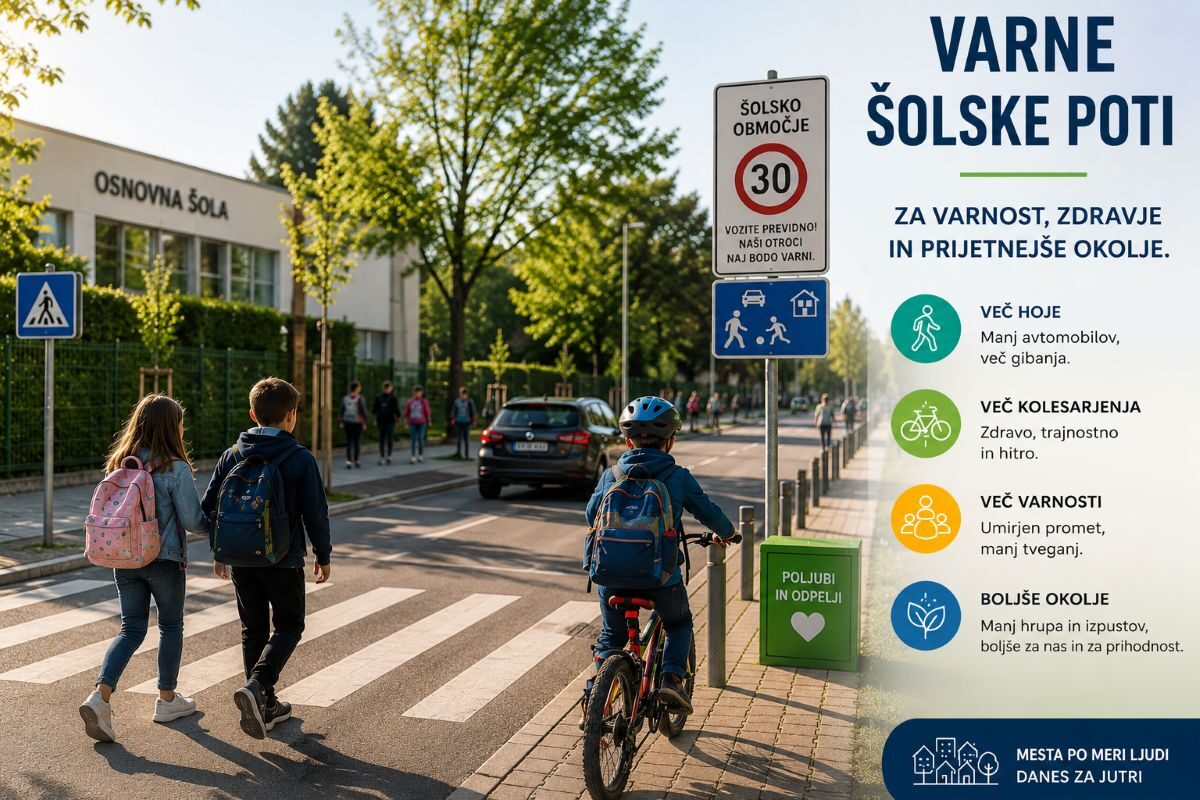 Koliko avtomobilov je preveč pred šolo? Kranj kaže, da obstaja drugačna pot