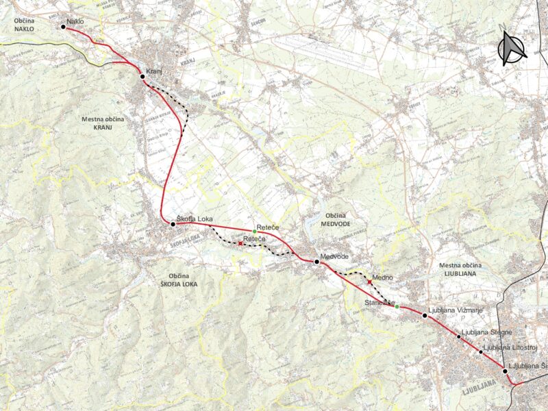 Javno objavljen predlog DPN za nadgradnjo železniške proge Ljubljana–Kranj/Naklo